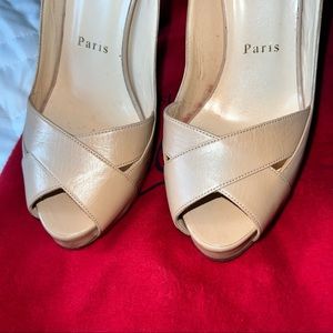 Authentic Christian Louboutin Peeptoe Pumps